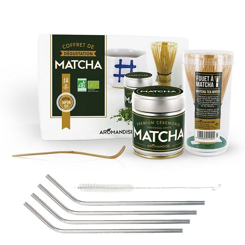 Coffret thé matcha + fouet + cuillère en bambou