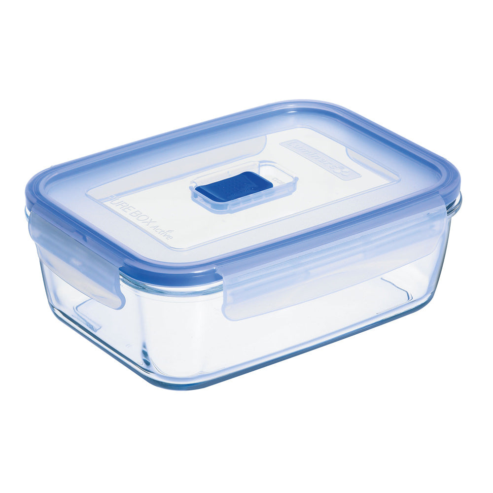 Lunch box rectangulaire verre trempé 122cl, pure box active transparent  Luminarc
