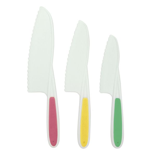 Couteaux de Cuisine en Plastique,3 Pack Couteaux de Sécurité pour Enfants  Couteaux à Légumes en Nylon en 3 Tailles pour Pain Salade de Laitue sans  BPA : : Cuisine et Maison
