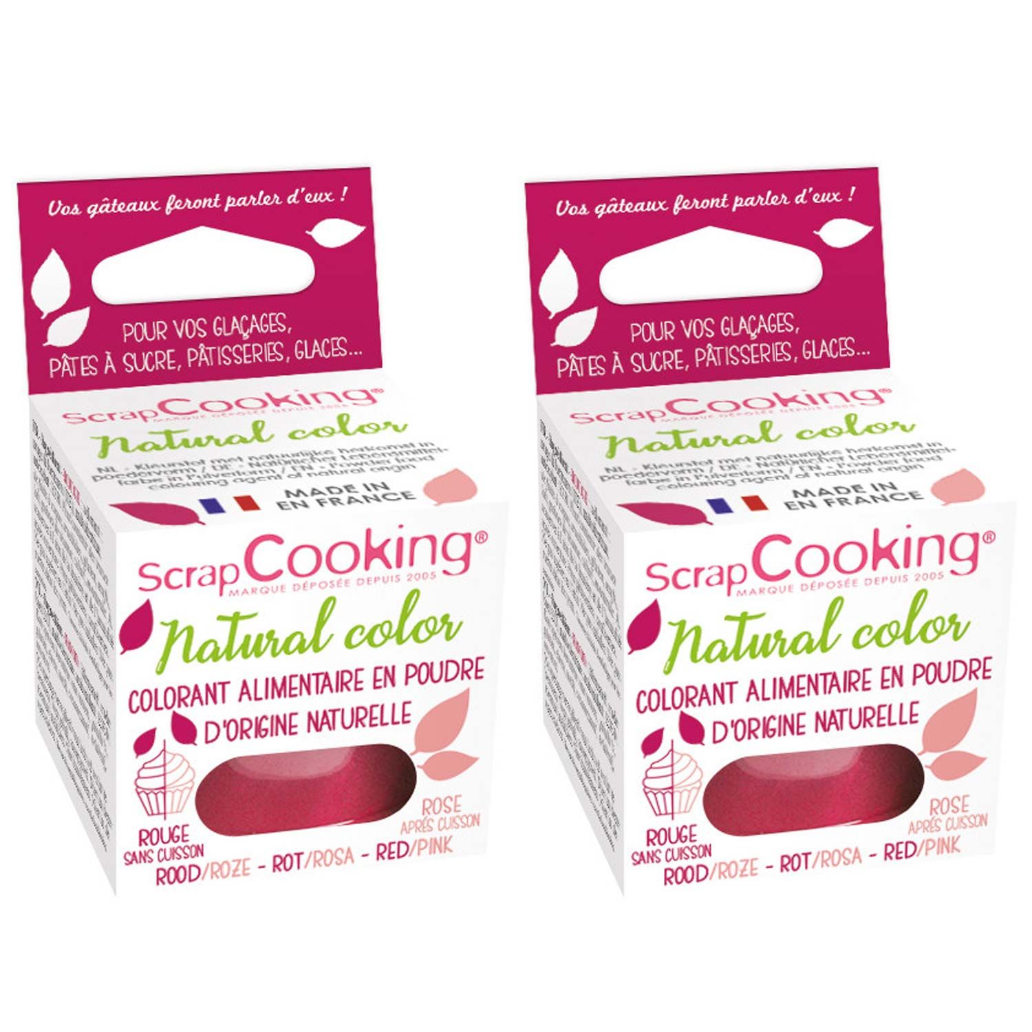 Colorant alimentaire en poudre 20 g - rouge Scrapcooking - www