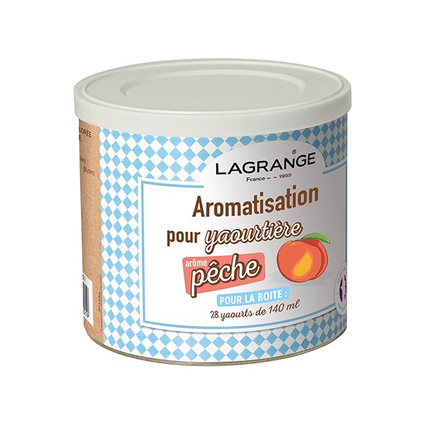 Lagrange Aromatisation Pêche pour Yaourts 425 g - Lot de 4