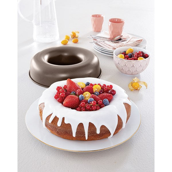 [25 ensembles] Boîte à gâteau blanche de 15,2 x 15,2 x 7,6 cm avec fenêtre  et base ronde dorée – Emballage cadeau en carton pour tartes, cupcakes
