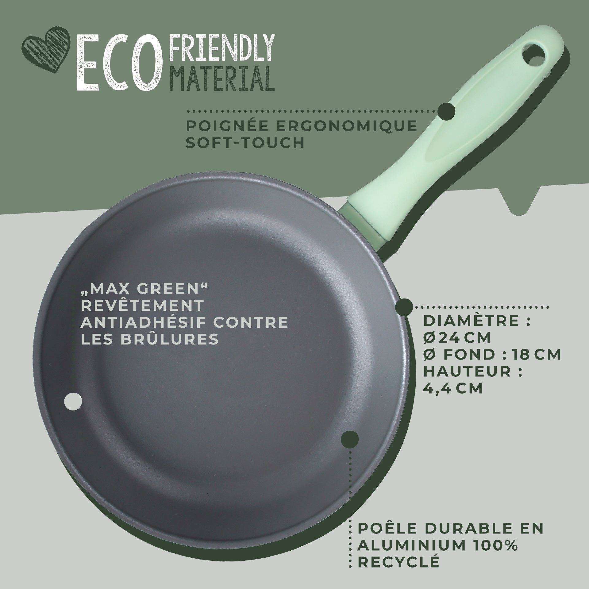 Poêle diametre 20cm pour 1 à 2 personnes