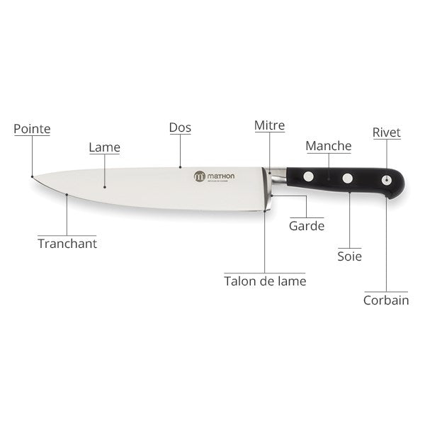 Fischer Bargoin - couteau à huitres - Lancette sans garde en inox et manche  en bois