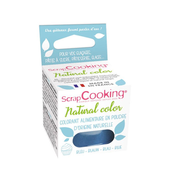 Colorant alimentaire naturel en poudre - bleu 5 g Scrapcooking