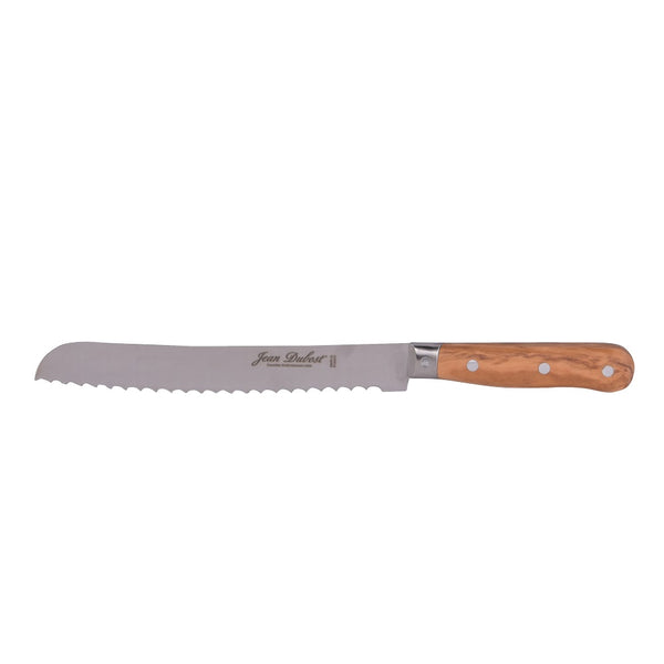 Couteau à pain bois d'olivier lame inox 20 cm Mathon 