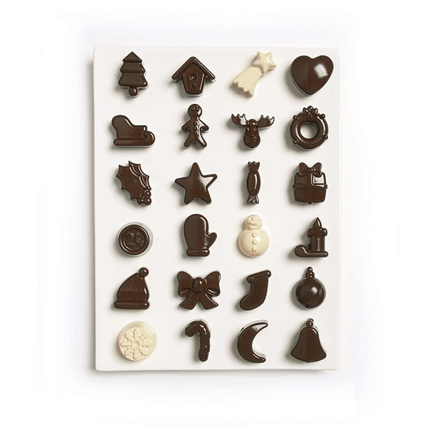 Moule chocolats - 12 motifs - Moules - 10 Doigts