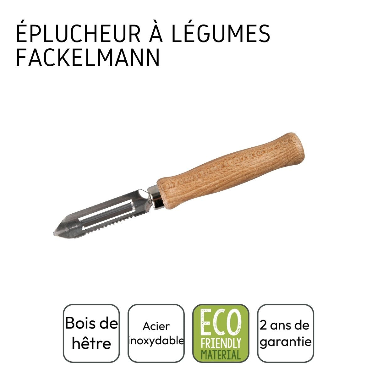 Éplucheur pivotante avec poignée Ovale Fackelmann 20cm