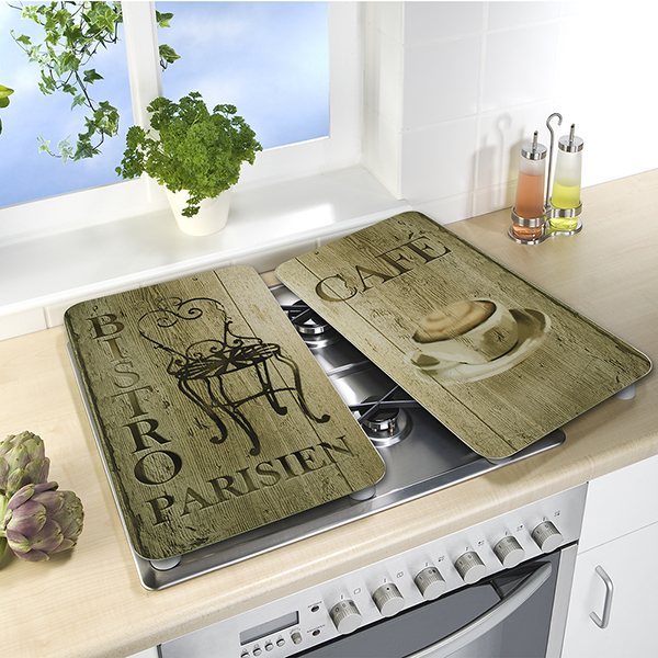 KitchenYeah© Protège Plaque Induction 76x51 cm Deco Cuisine Protection Pour  Plan De Travail Cuisson Protégé Béton - Texture - Rétro - Noir - Gris -  Rustique : : Cuisine et Maison