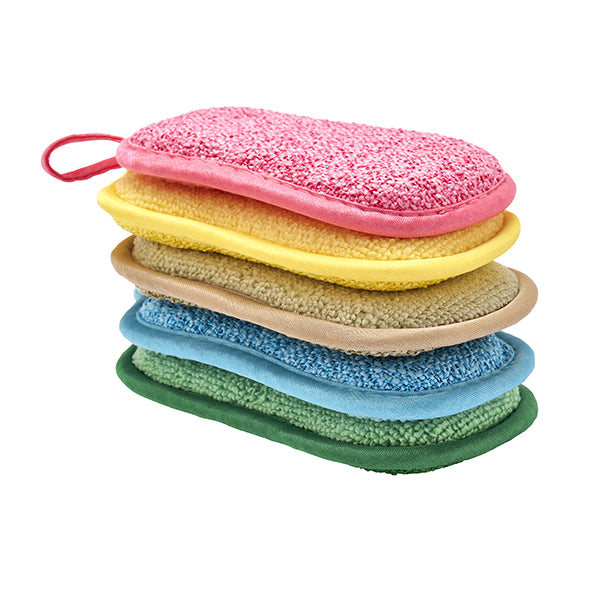 Eponge Microfibre Lavable et réutilisable Lot de 10 éponges et 2 Crochets  offert