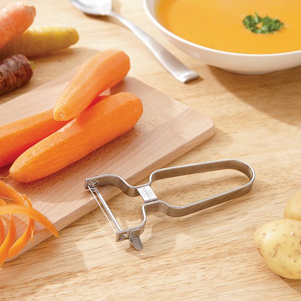 L'économe - épluchez facilement et en toute sécurité vos fruits et légumes  - couteau à éplucher pratique coloré et durable - citron LA CARAFE Pas Cher  